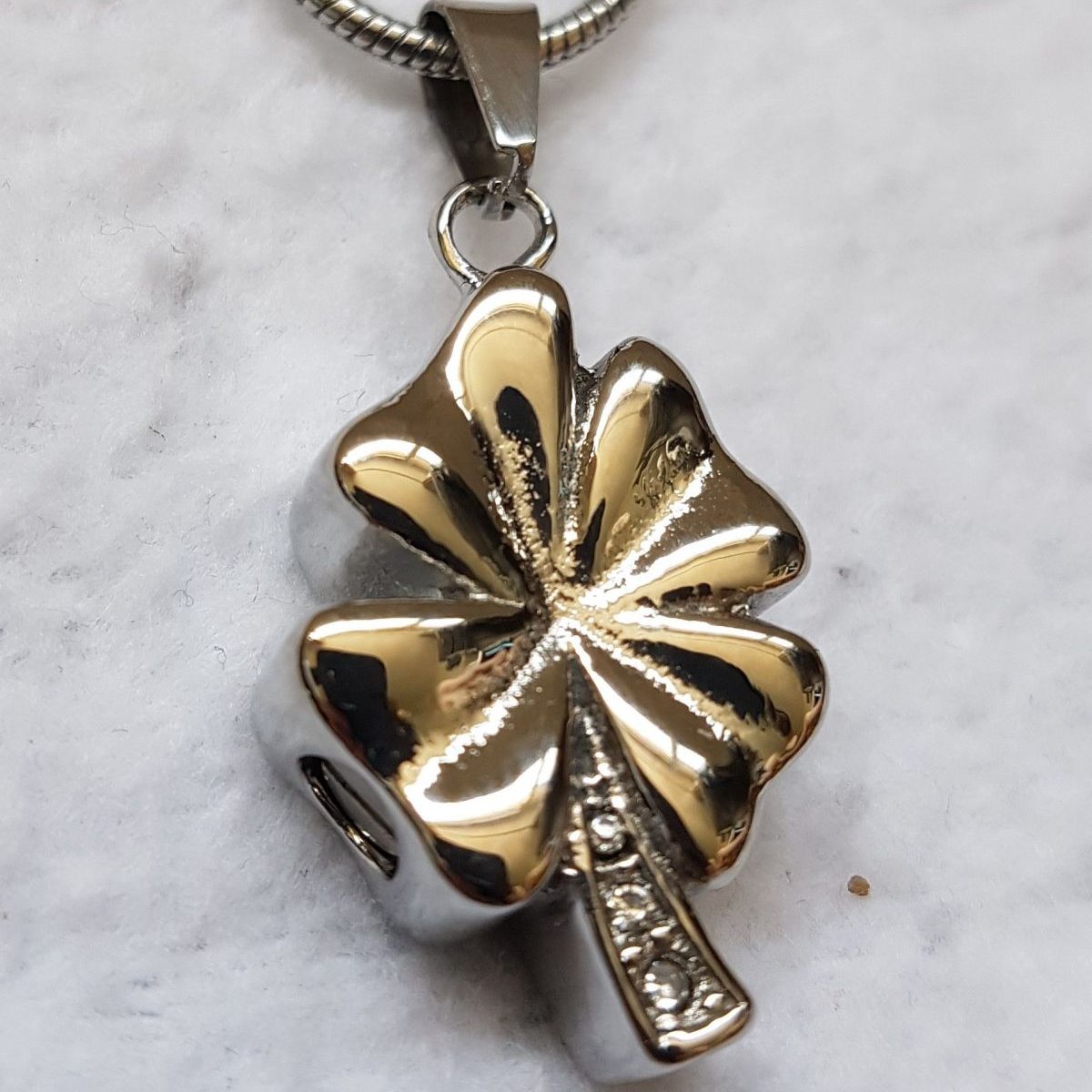 Hanger met klavertje 4 en zirkonia - Afbeelding 4