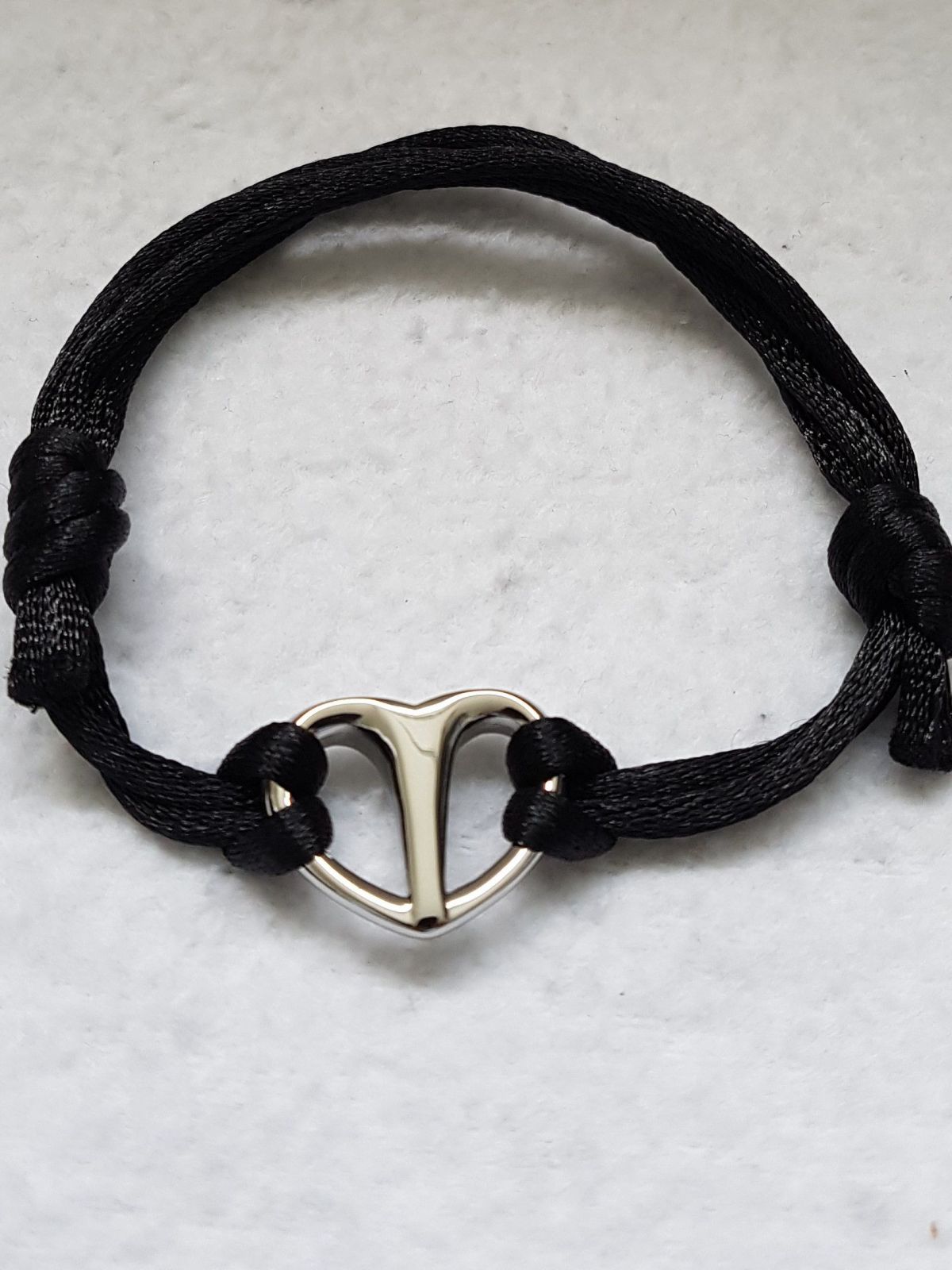 Nylon armband met gespleten hartje - Afbeelding 4