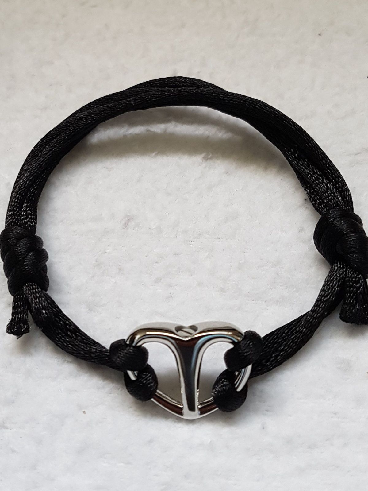 Nylon armband met gespleten hartje - Afbeelding 5