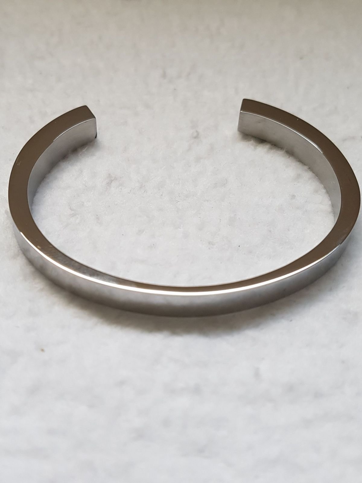 Gebroken cirkel RVS armband met schroefdop - Afbeelding 5