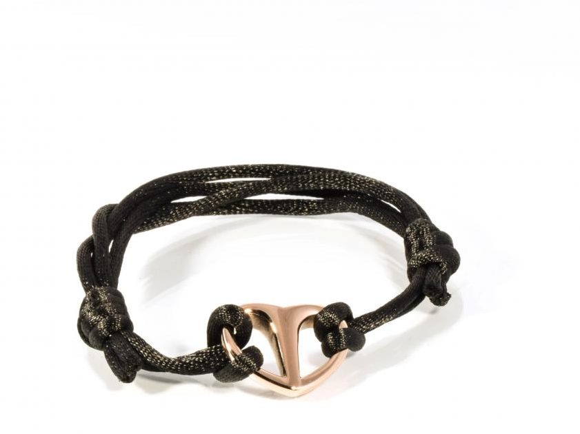 Armband met open hart in verguld