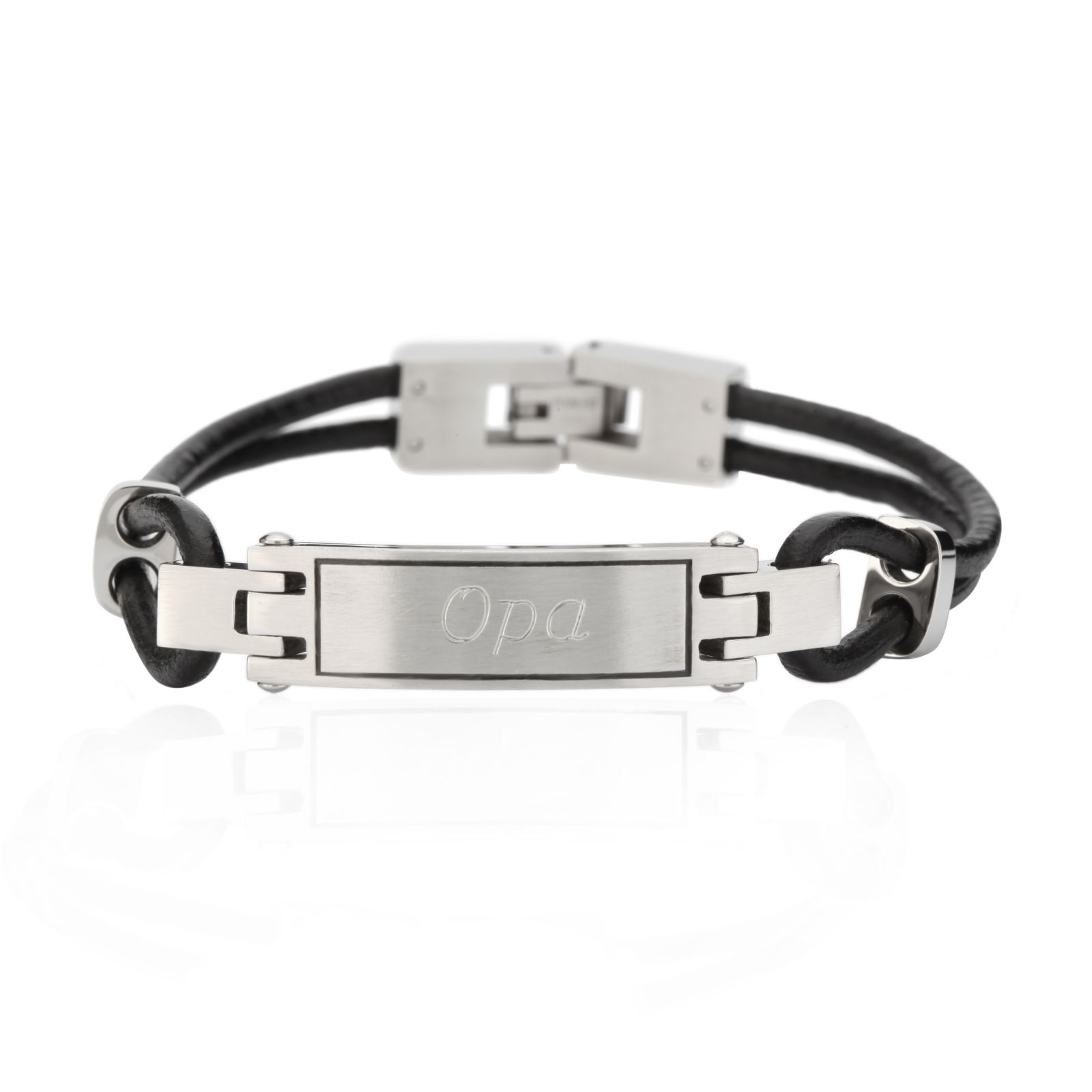 Graveerplaat voor heren armband - Afbeelding 2