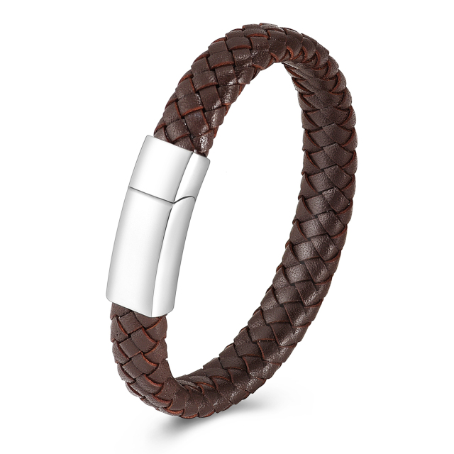 Bruine leren armband van hoge kwaliteit