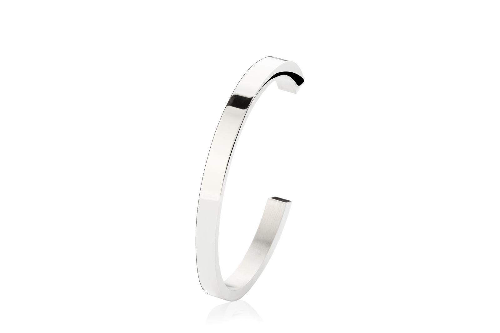 Gebroken cirkel RVS armband met schroefdop