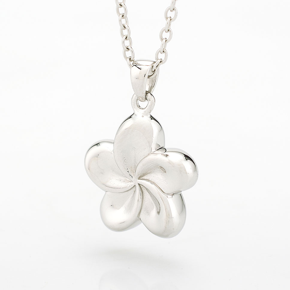 Bloemvormige Ashanger - Zilver incl zilveren ketting