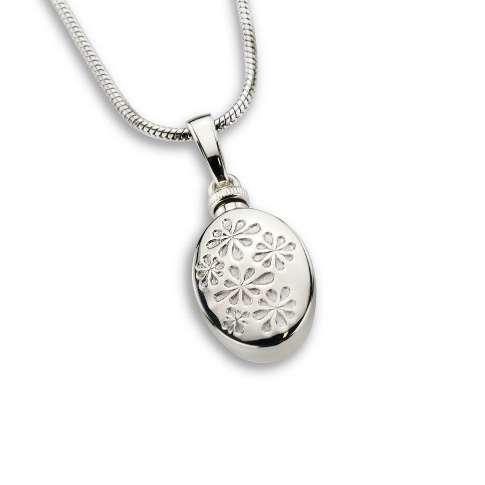 Bloemen Ashanger – Zilver incl zilveren ketting
