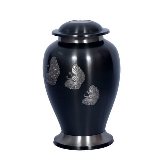 Grijze Urn met Vlinderdesign - Afbeelding 6