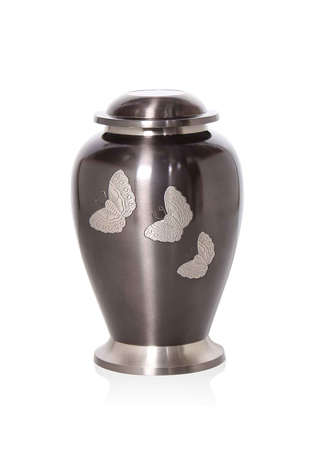 Grijze Urn met Vlinderdesign