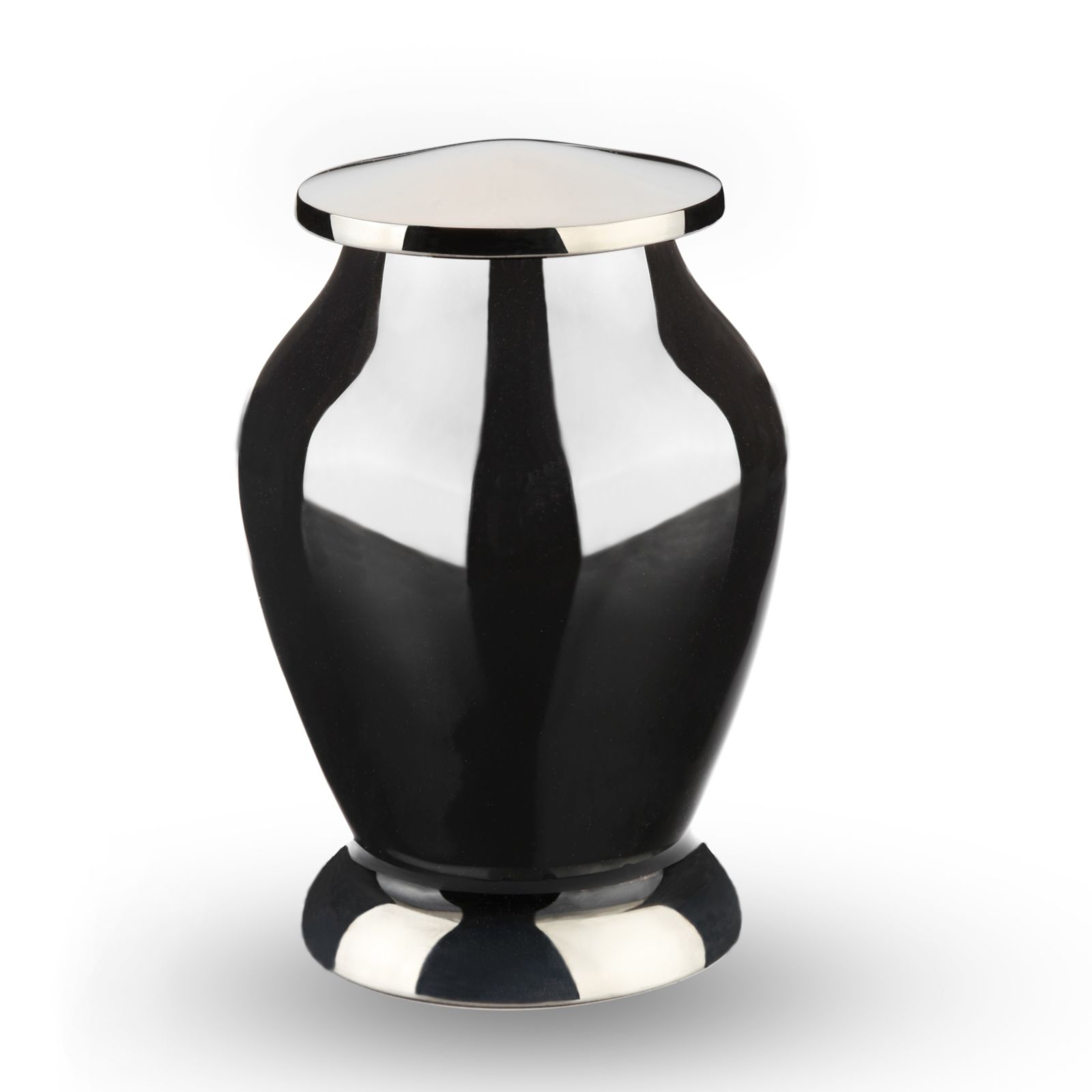 Ontwerp van een kleine urn | Donkergrijs, zilver