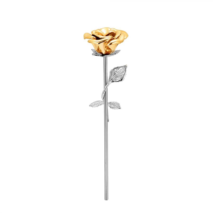 vergulde mini urn met roosdecoratie - Afbeelding 7