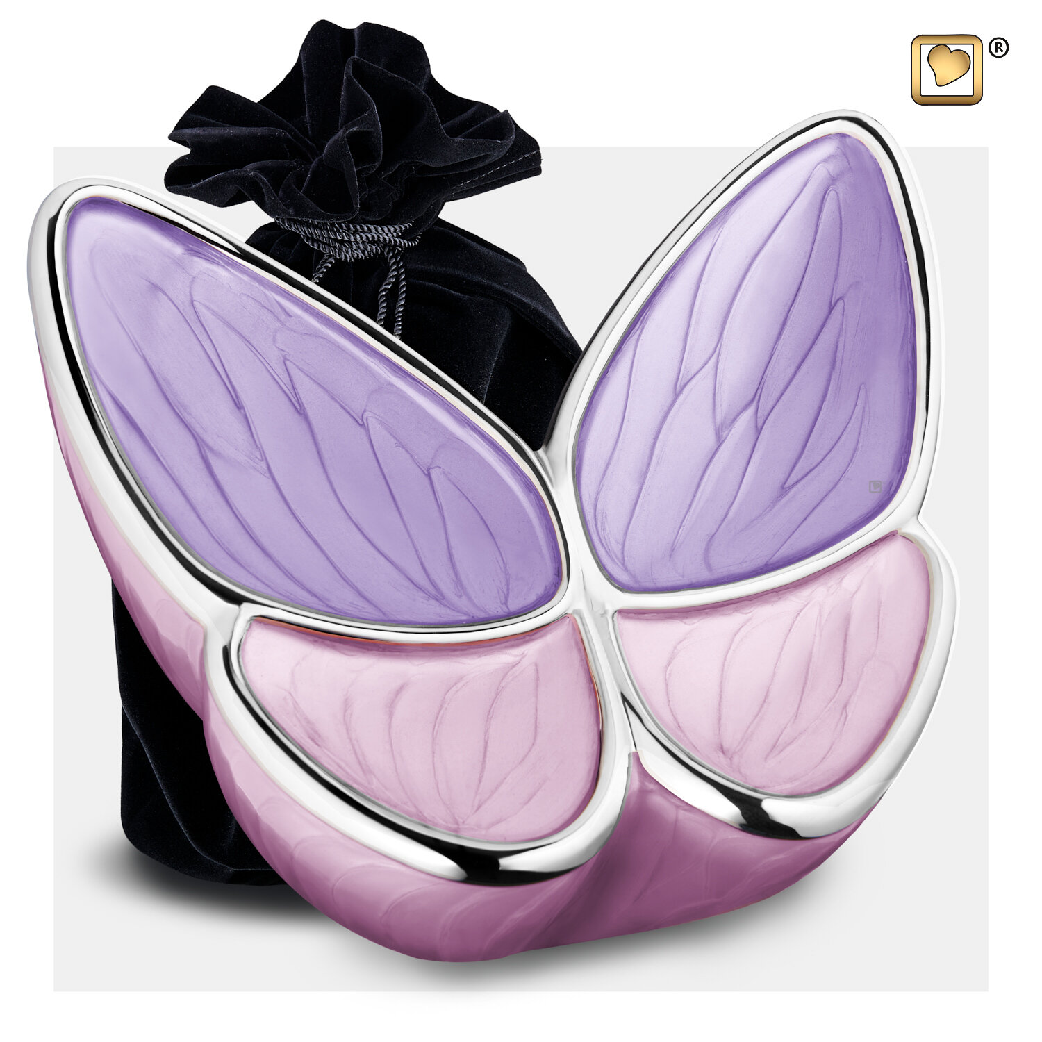 Grote vlinder urn in lavendelkleur | LoveUrns - Afbeelding 3