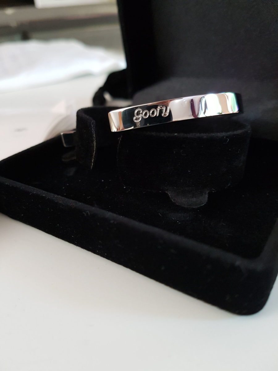 Gebroken cirkel RVS armband met schroefdop - Afbeelding 7