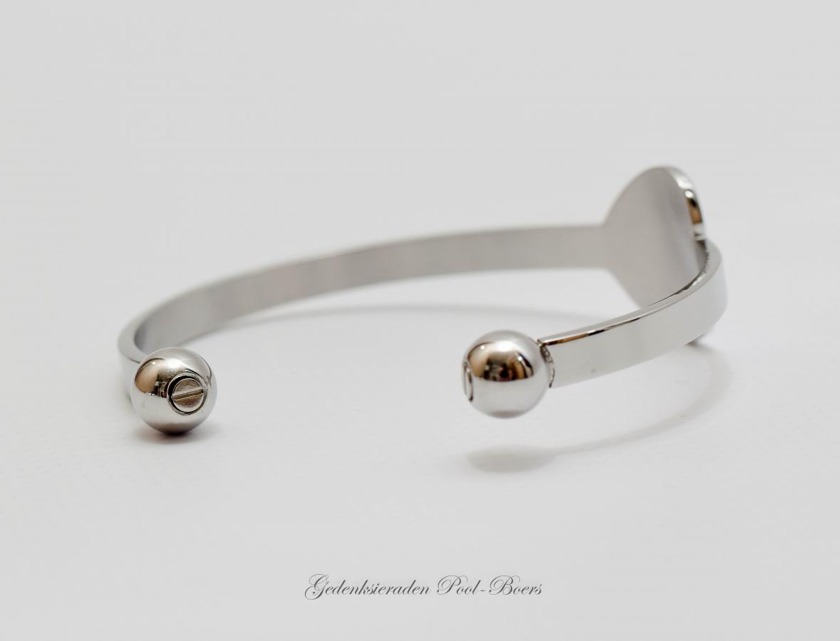 Armband met hartvormige en dubbele askamer - Afbeelding 3