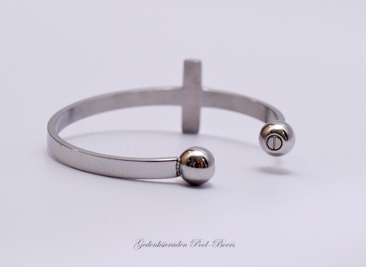 Armband met kruis en dubbele askamer - Afbeelding 6