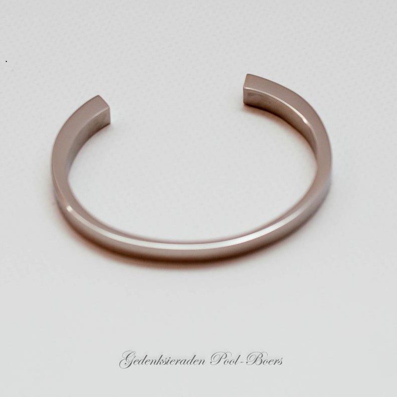 Gebroken cirkel RVS armband met schroefdop - Afbeelding 11