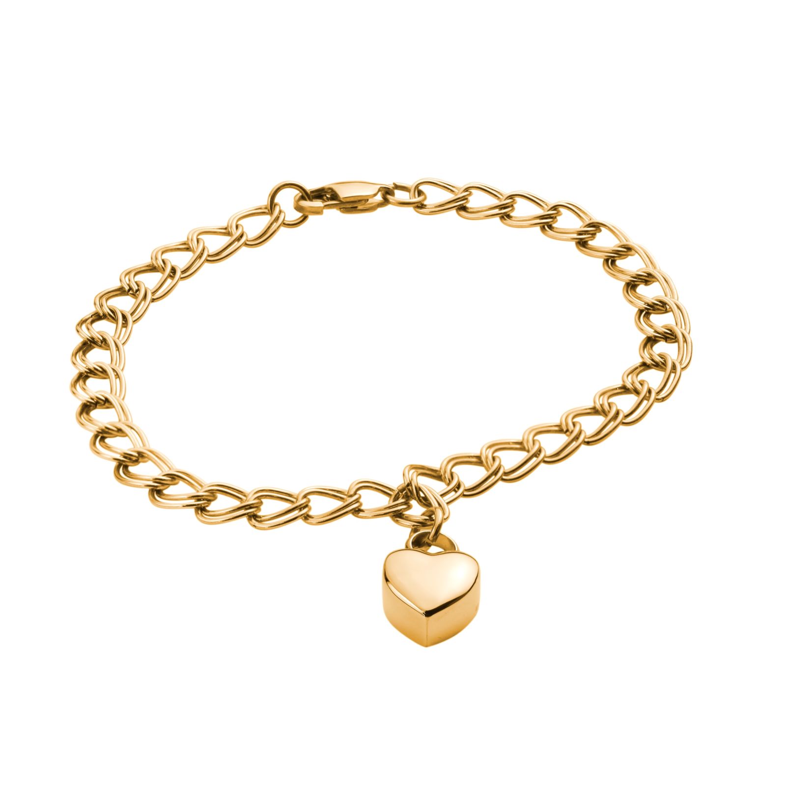 vergulde armband met hartvorm