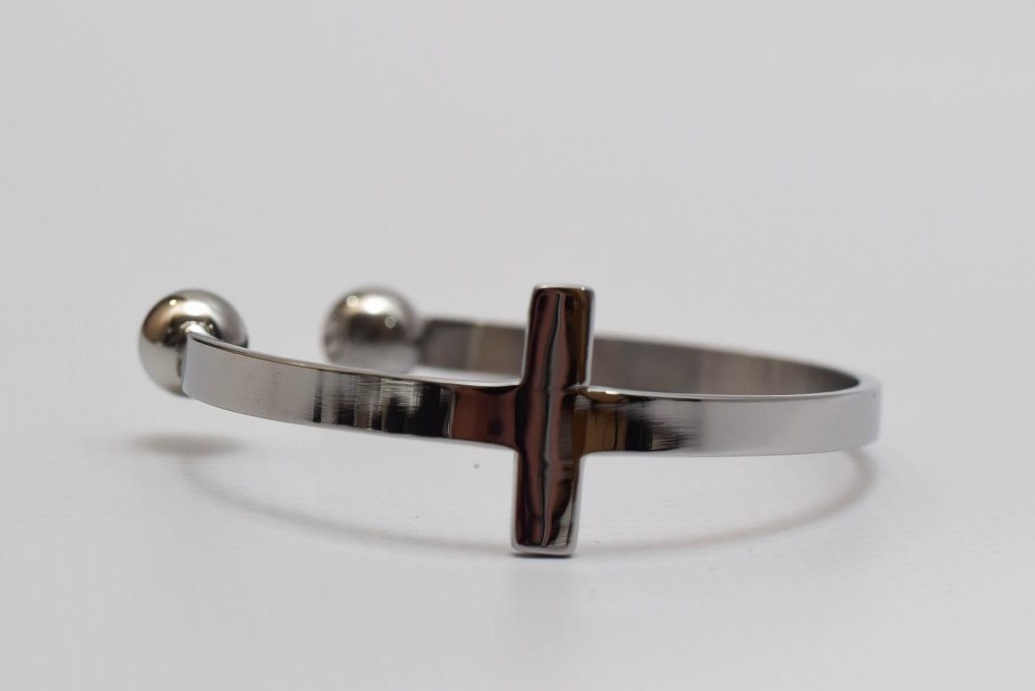 Armband met kruis en dubbele askamer - Afbeelding 7