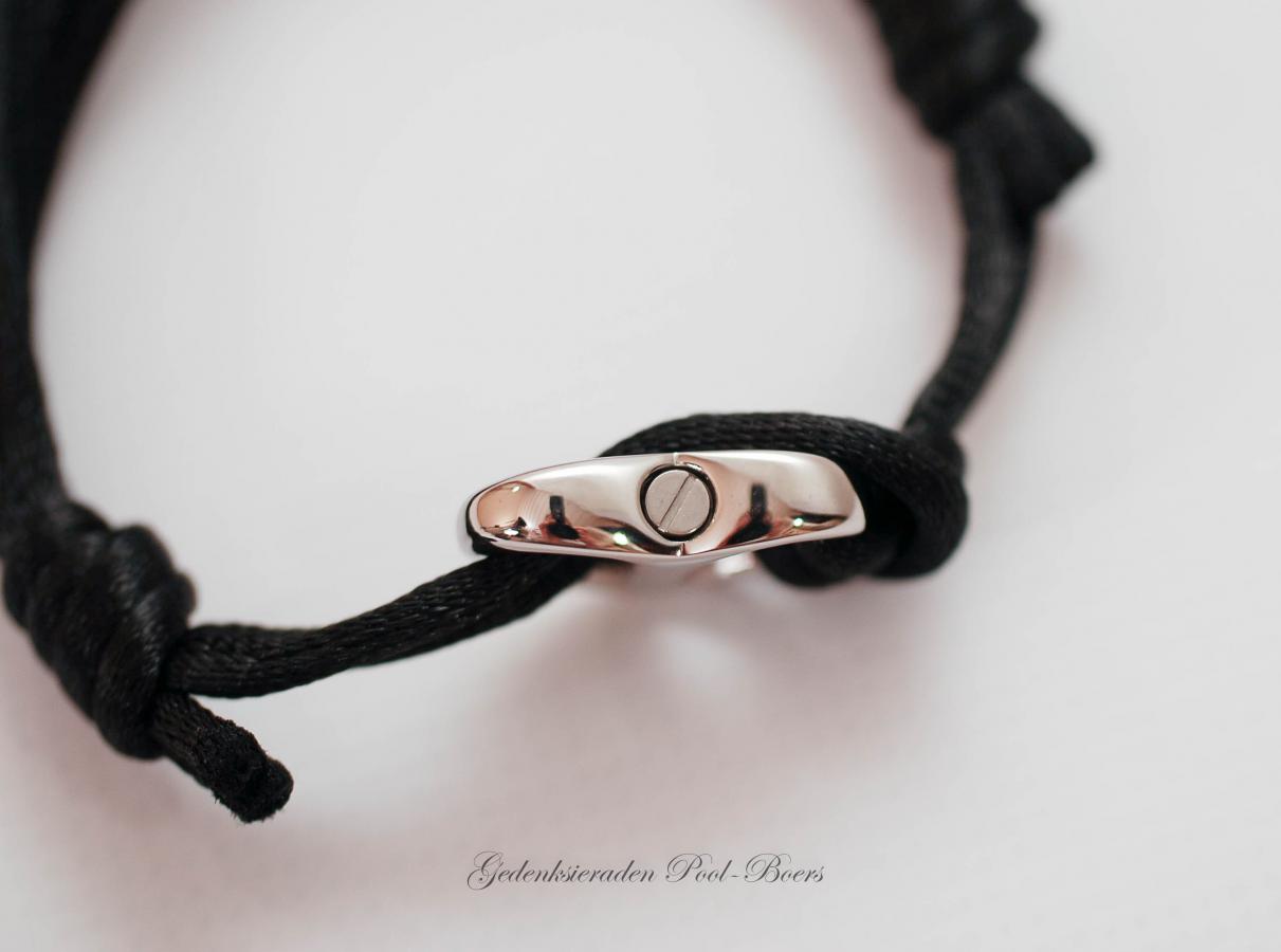 Nylon armband met gespleten hartje - Afbeelding 2