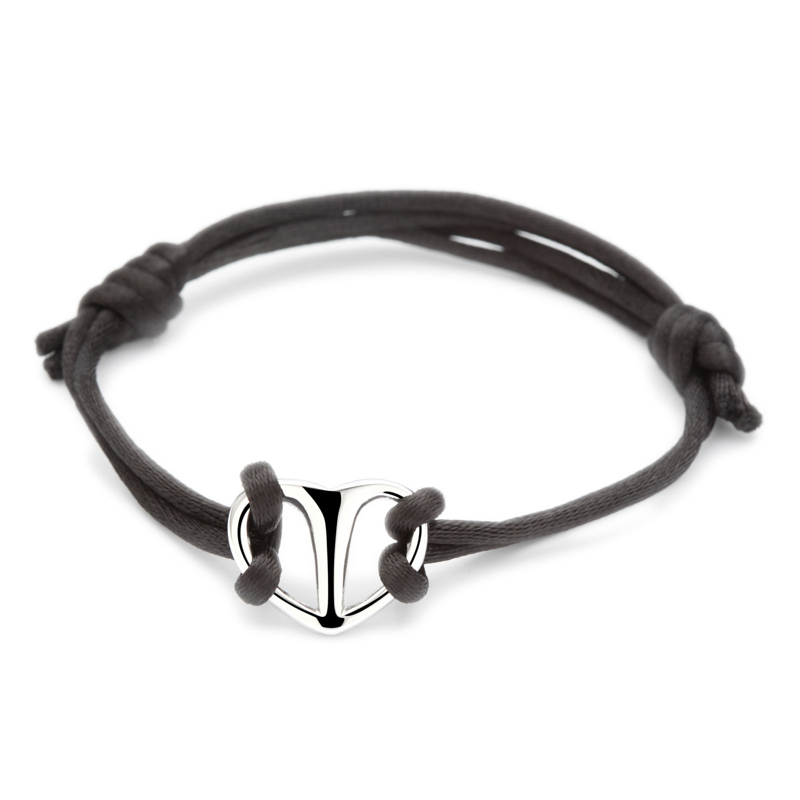 Nylon armband met gespleten hartje