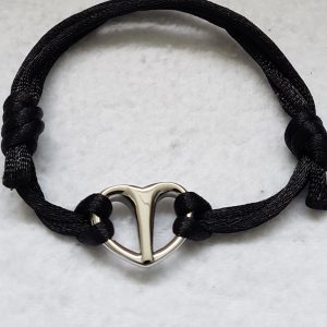Nylon armband met gespleten hartje - Afbeelding 6