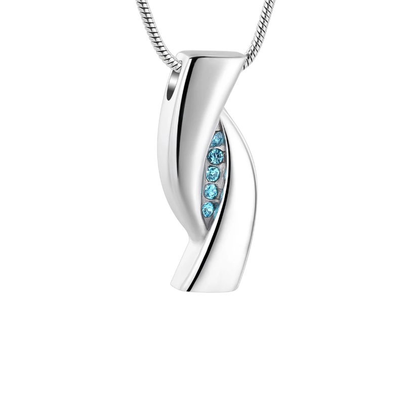 Blauwe design ashanger van edelstaal
