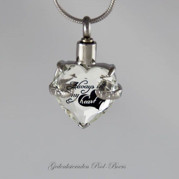 Hartvormige Ashanger met transparant glas - Afbeelding 9