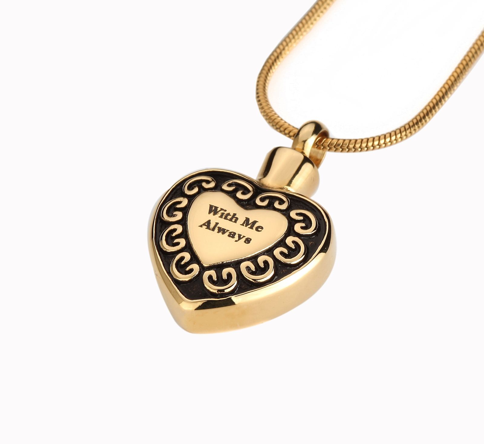 Gold ash pendant for eternal remembrance