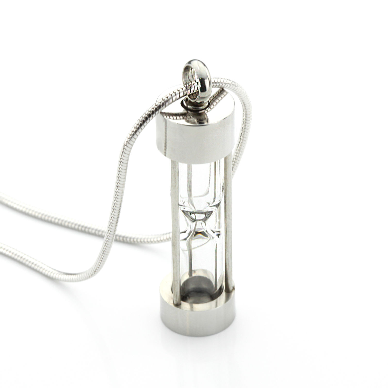 Glas Edelstaal/RVS Ashanger met Zandloper