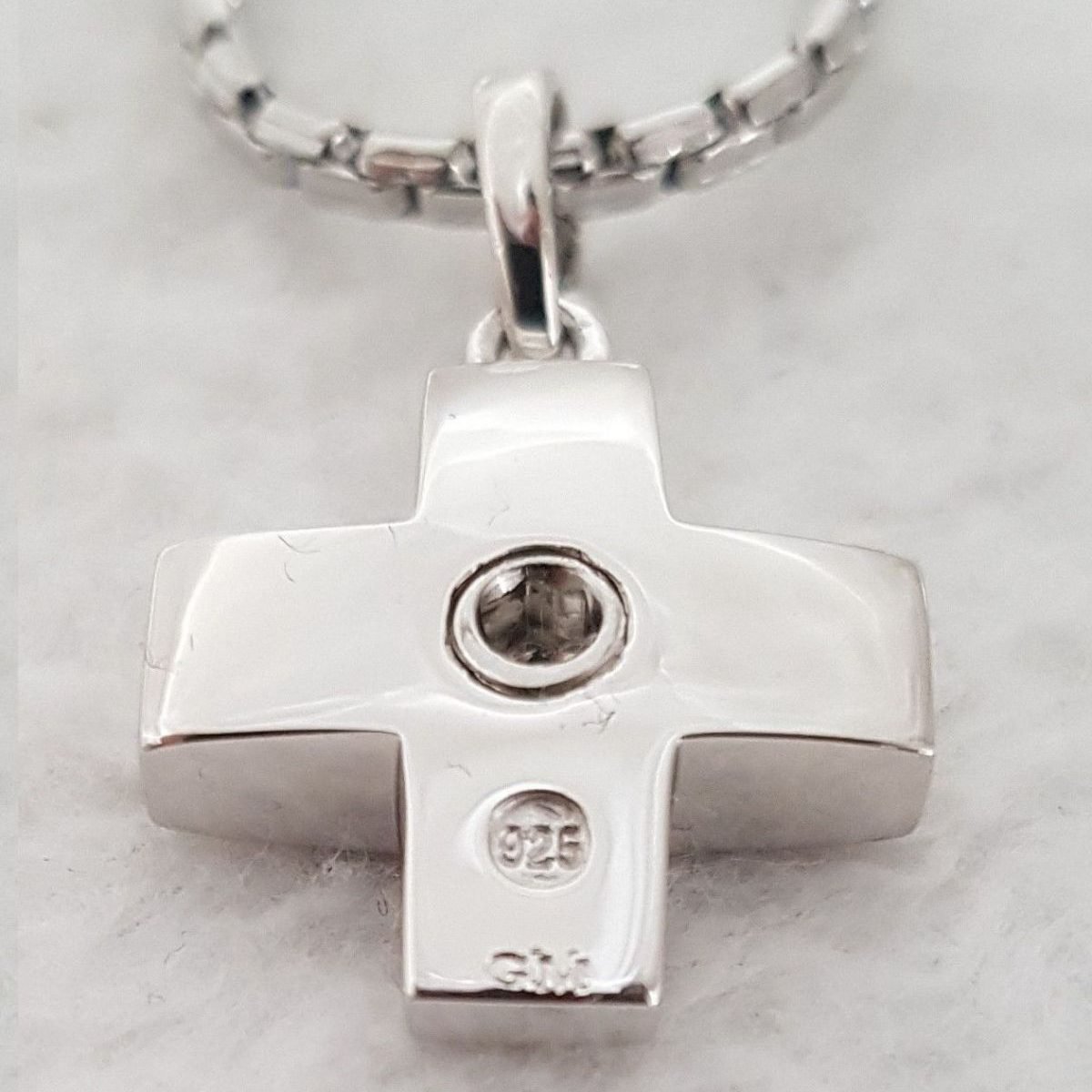 Hanger van zilver met kruisvorm voor as incl zilveren ketting - Afbeelding 4