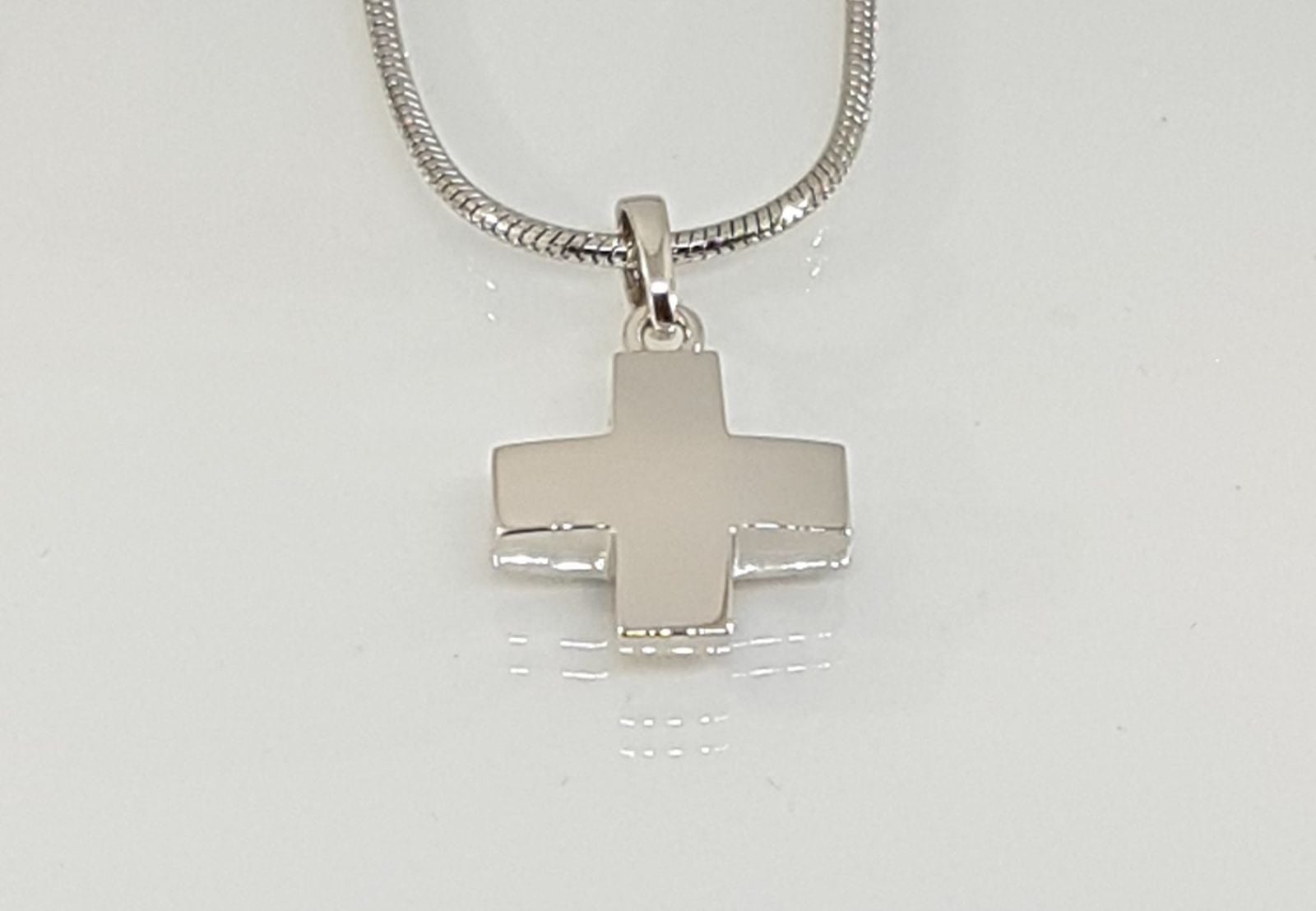 Hanger van zilver met kruisvorm voor as incl zilveren ketting - Afbeelding 7