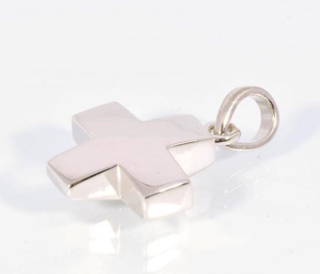 Hanger van zilver met kruisvorm voor as incl zilveren ketting - Afbeelding 6