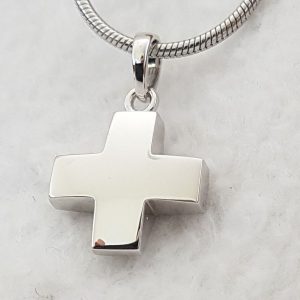 Hanger van zilver met kruisvorm voor as incl zilveren ketting - Afbeelding 5