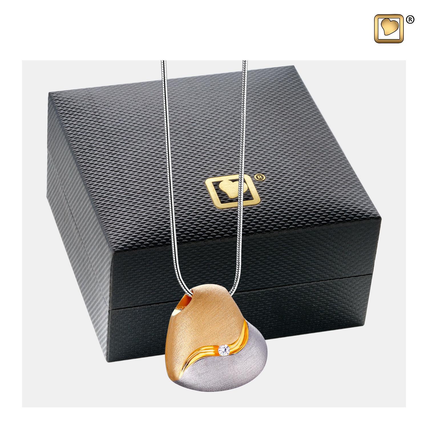 Ashanger hartvormig Two tone en Zirkonia - Afbeelding 3