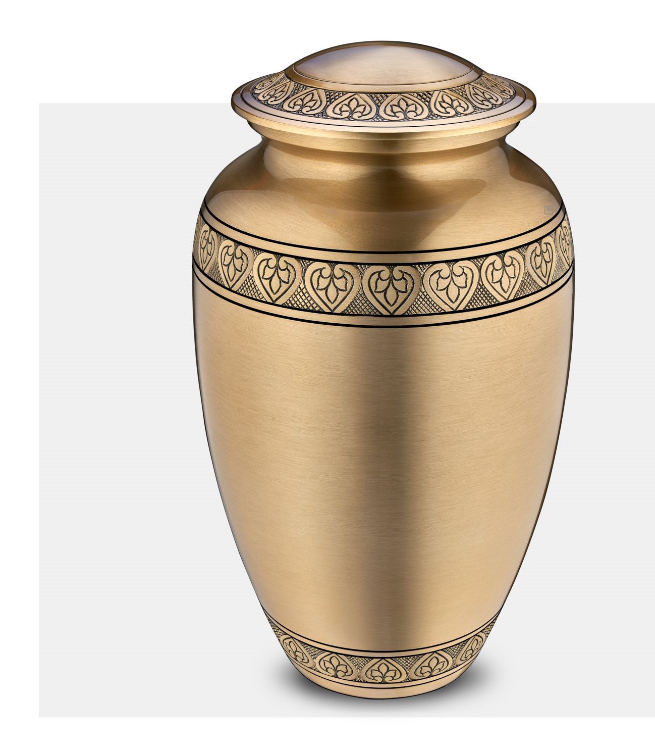 Klassieke Urn met vergulde Geborstelde Afwerking en Sierrand