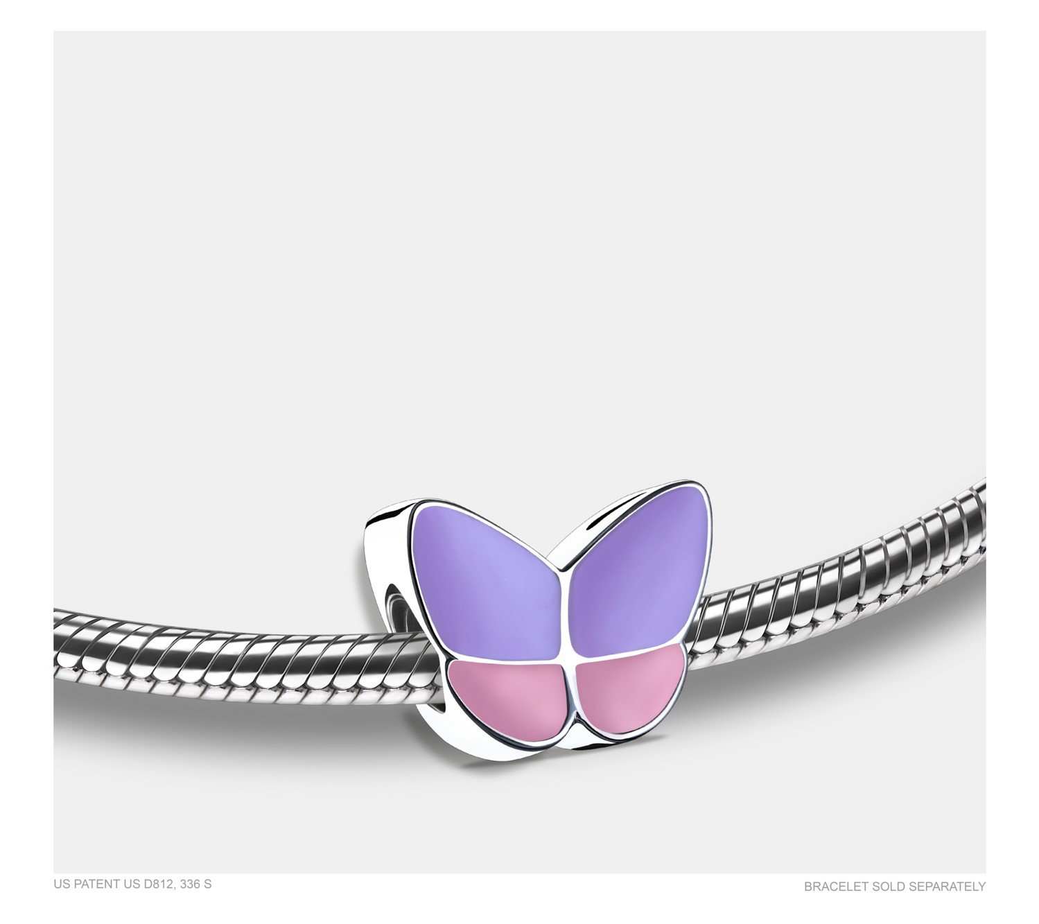 Asbedel Zilver Vlinder Paars Roze