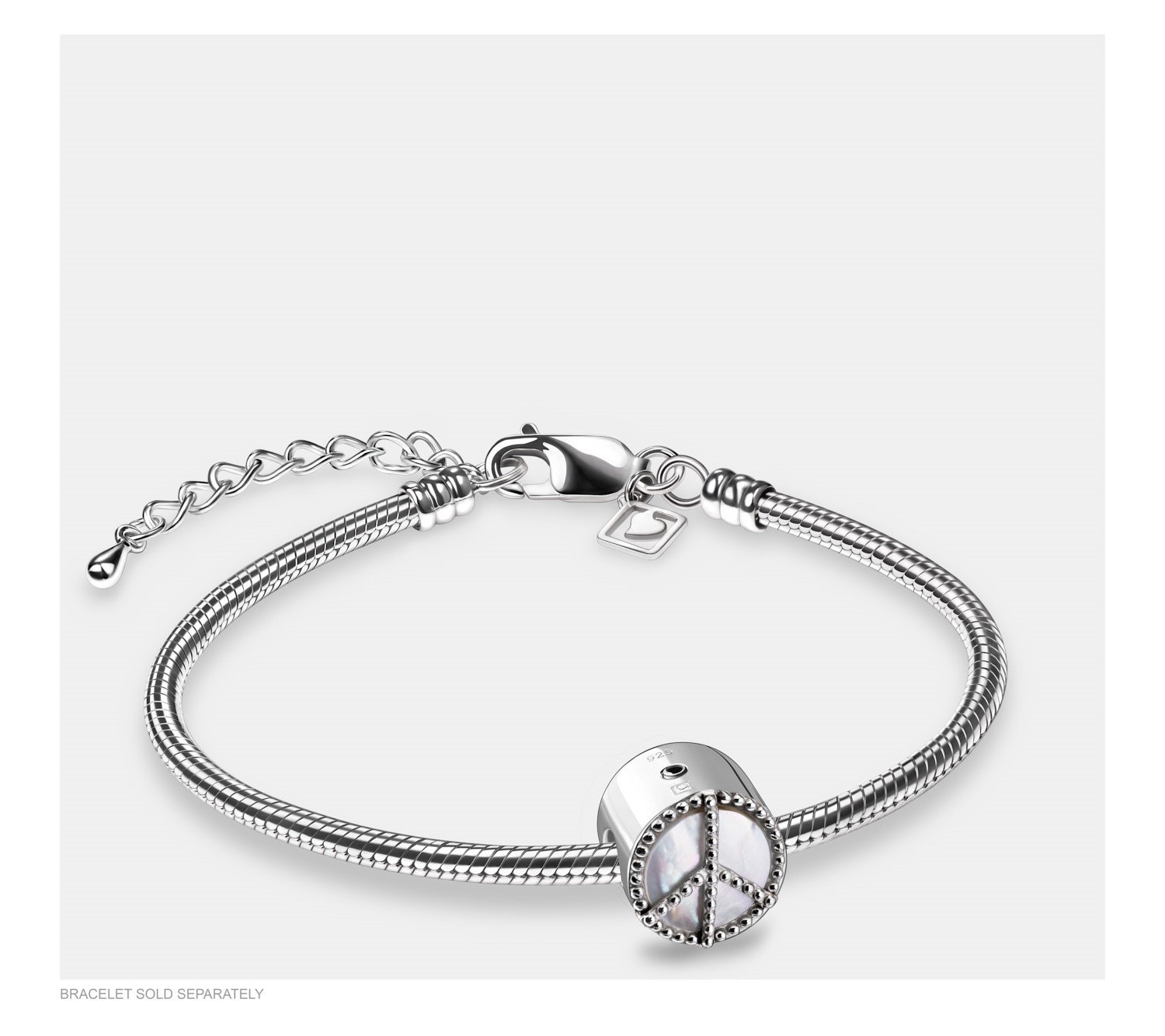 Asbedel Zilver Peace Pendant - Afbeelding 2