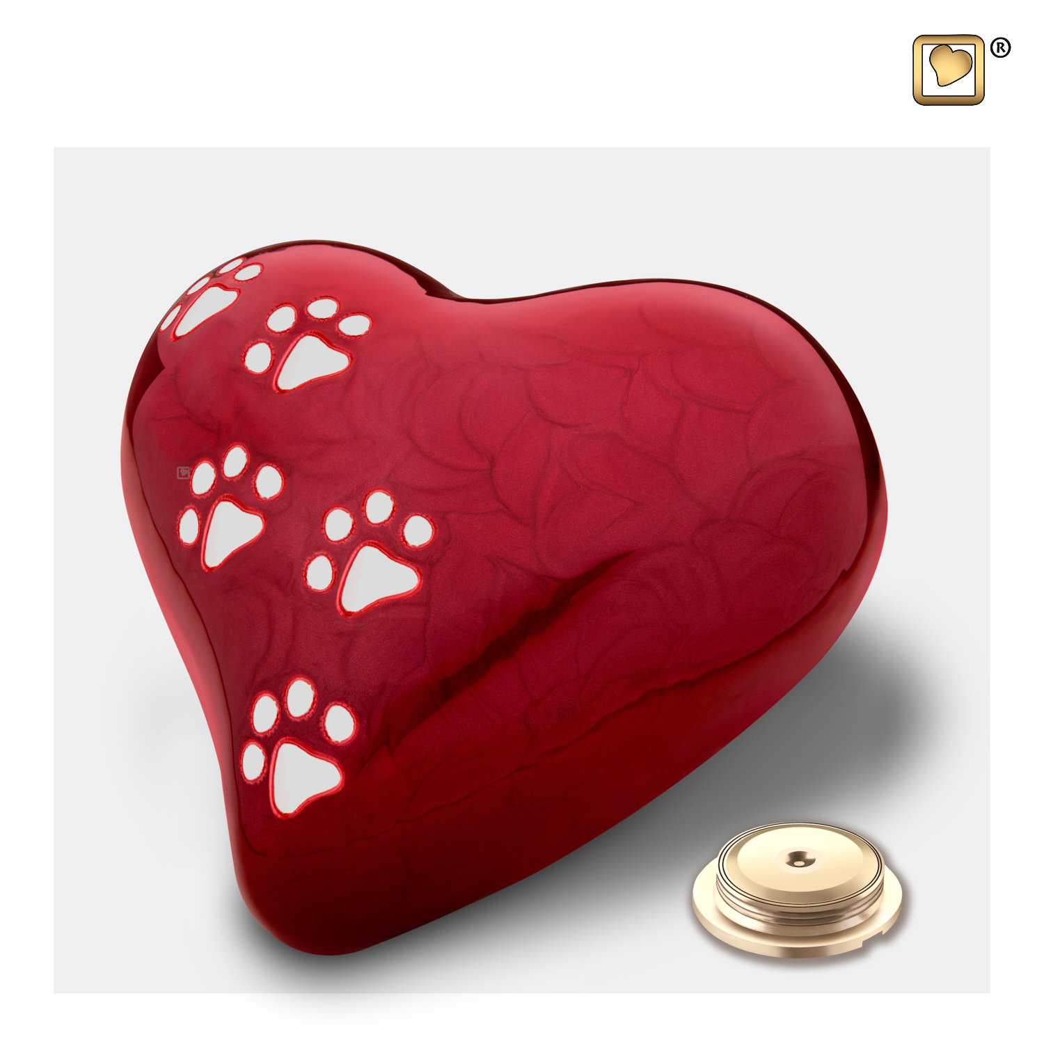 Dierenurn Groot Rood Hart - Afbeelding 2