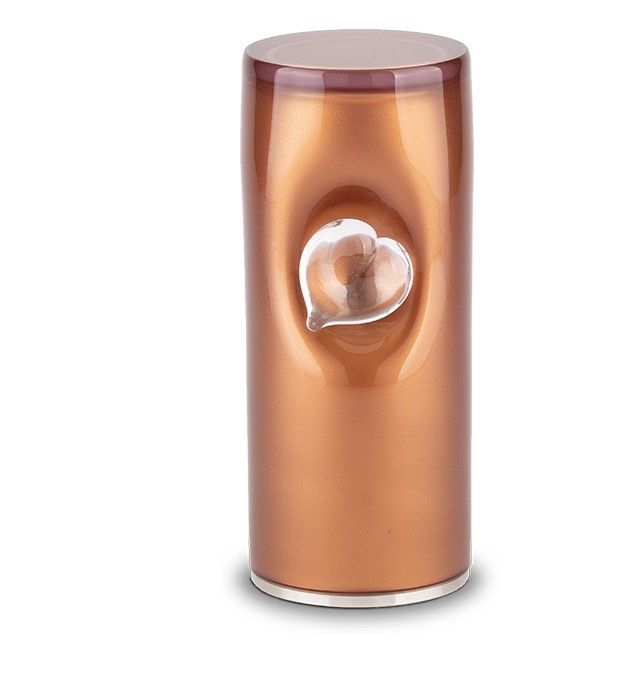 Bruine medium glazen urn