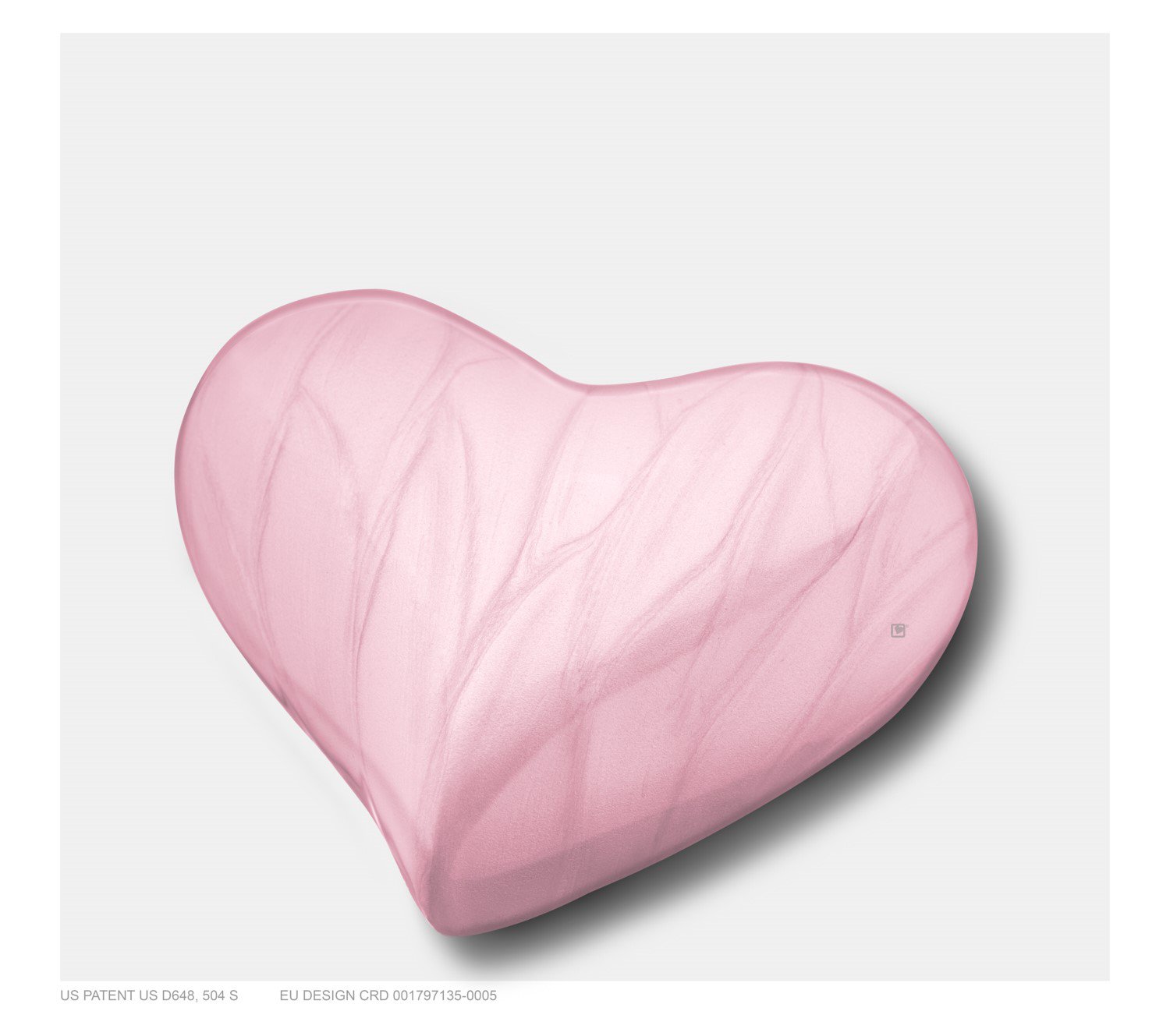Mini Urn hart roze marmerlook
