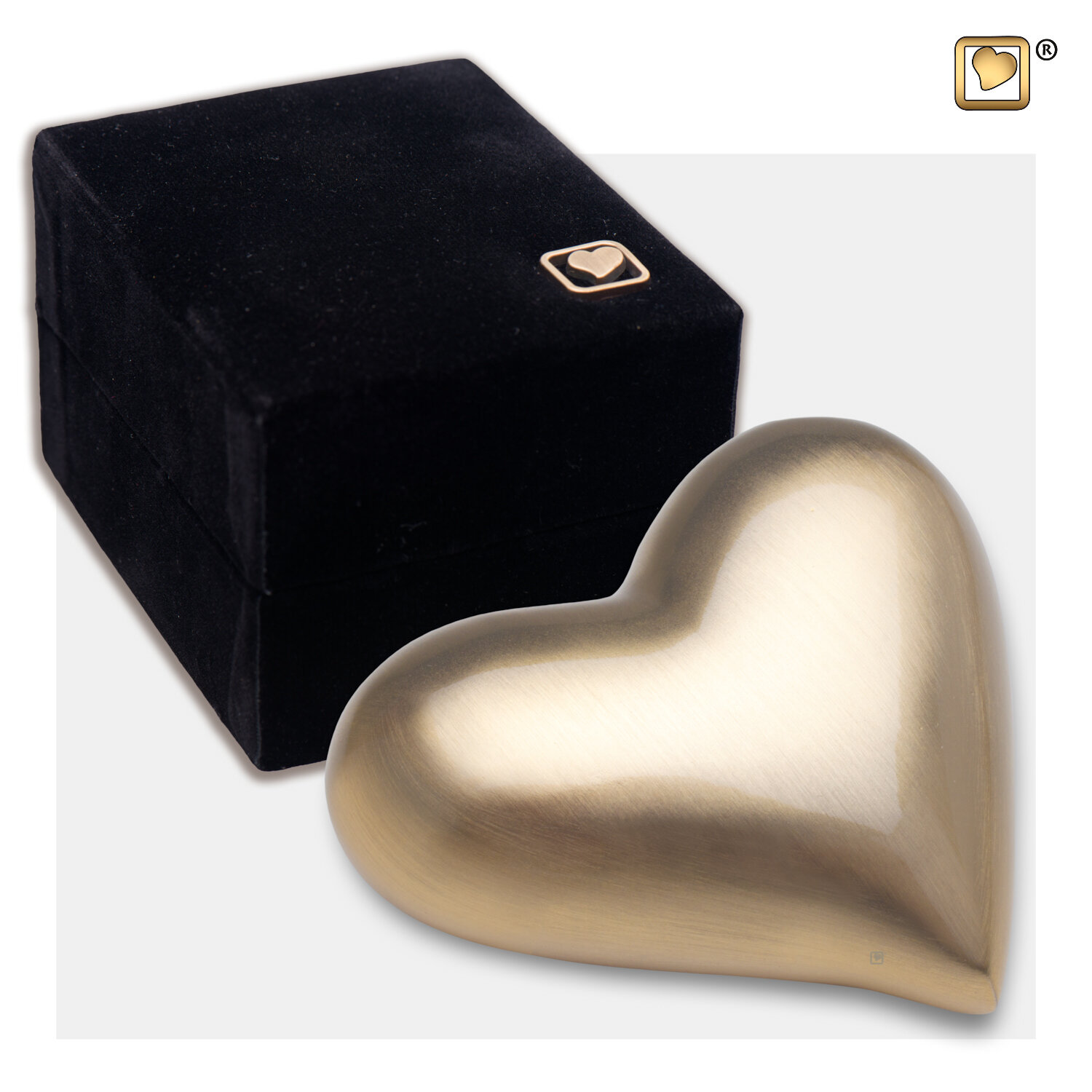Mini Urn hart mat verguld - Afbeelding 3