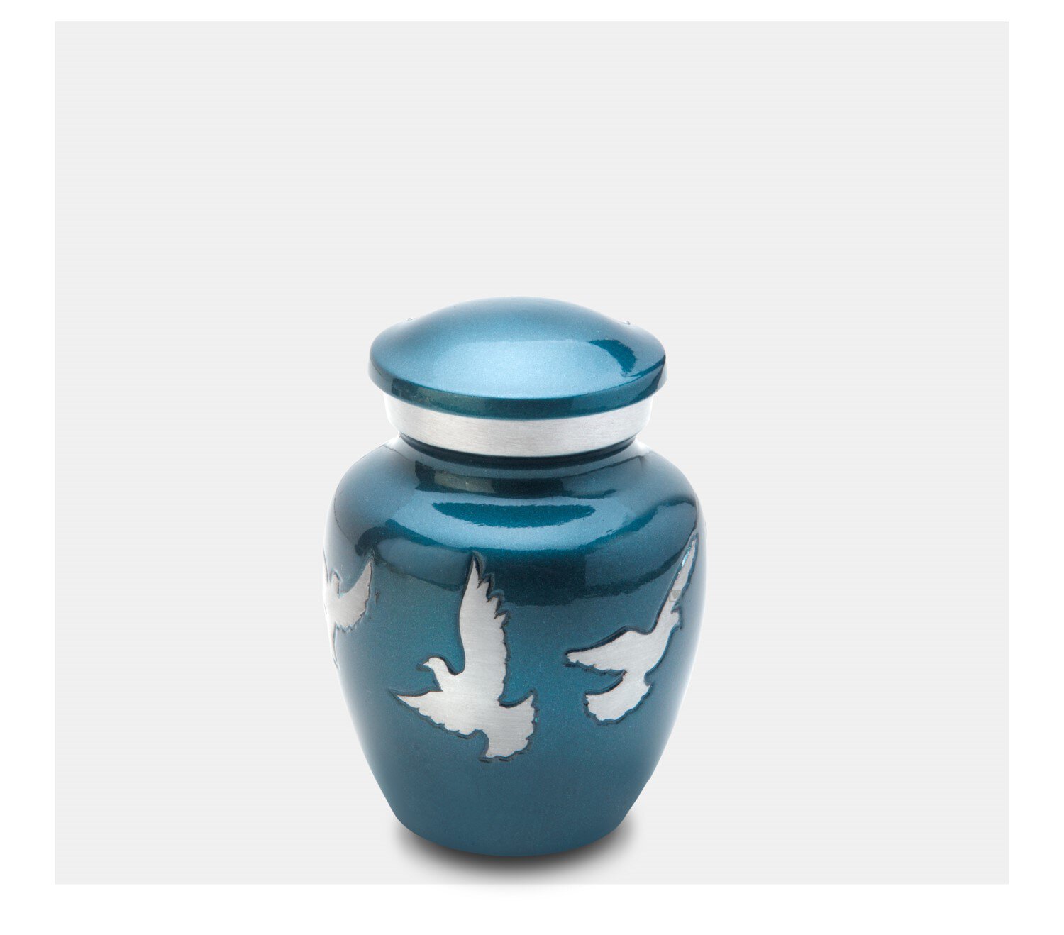 Mini Urn Blauw Vogels