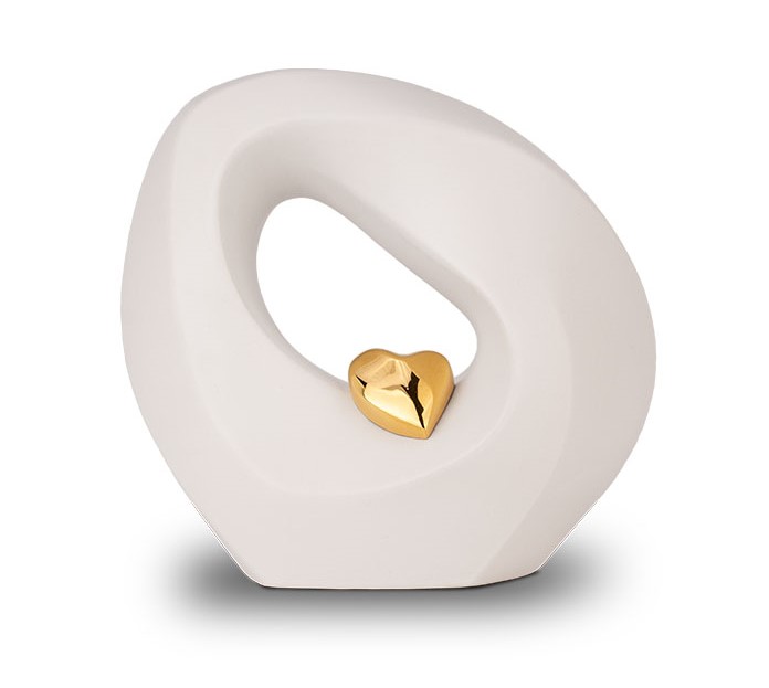 Witte Medium Keramische Urn