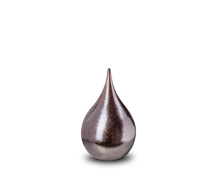 Glanzende Mini Urn in Teardrop-vorm