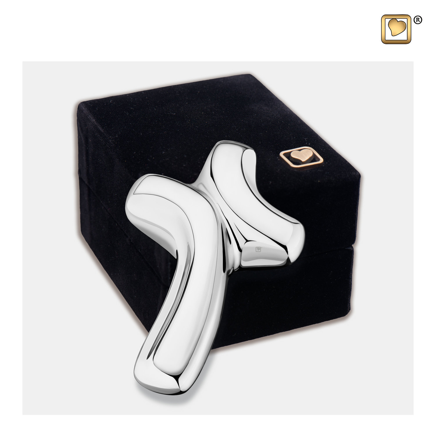 Mini Urn Kruis Glanzend Zilver - Afbeelding 3