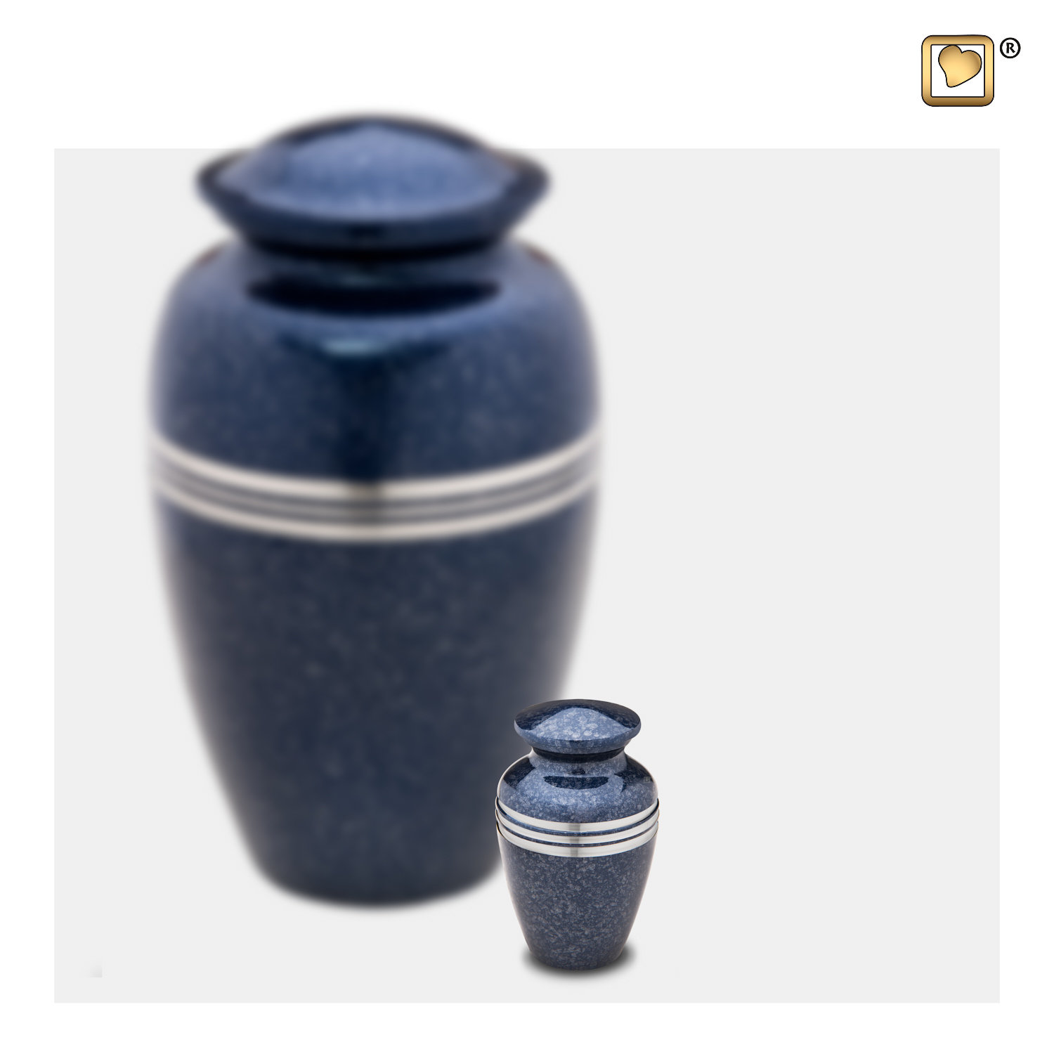 Blauw Gespikkeld Mini Urn - Afbeelding 2