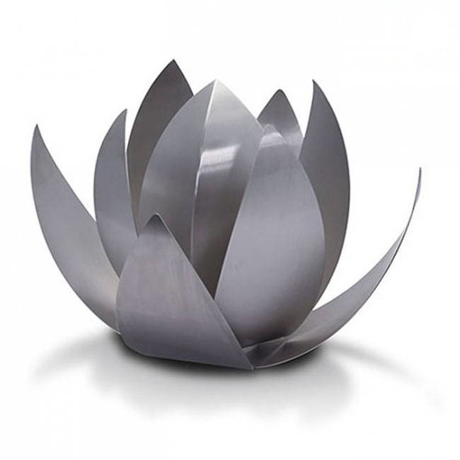 Grote urn zilver Lotusbloem