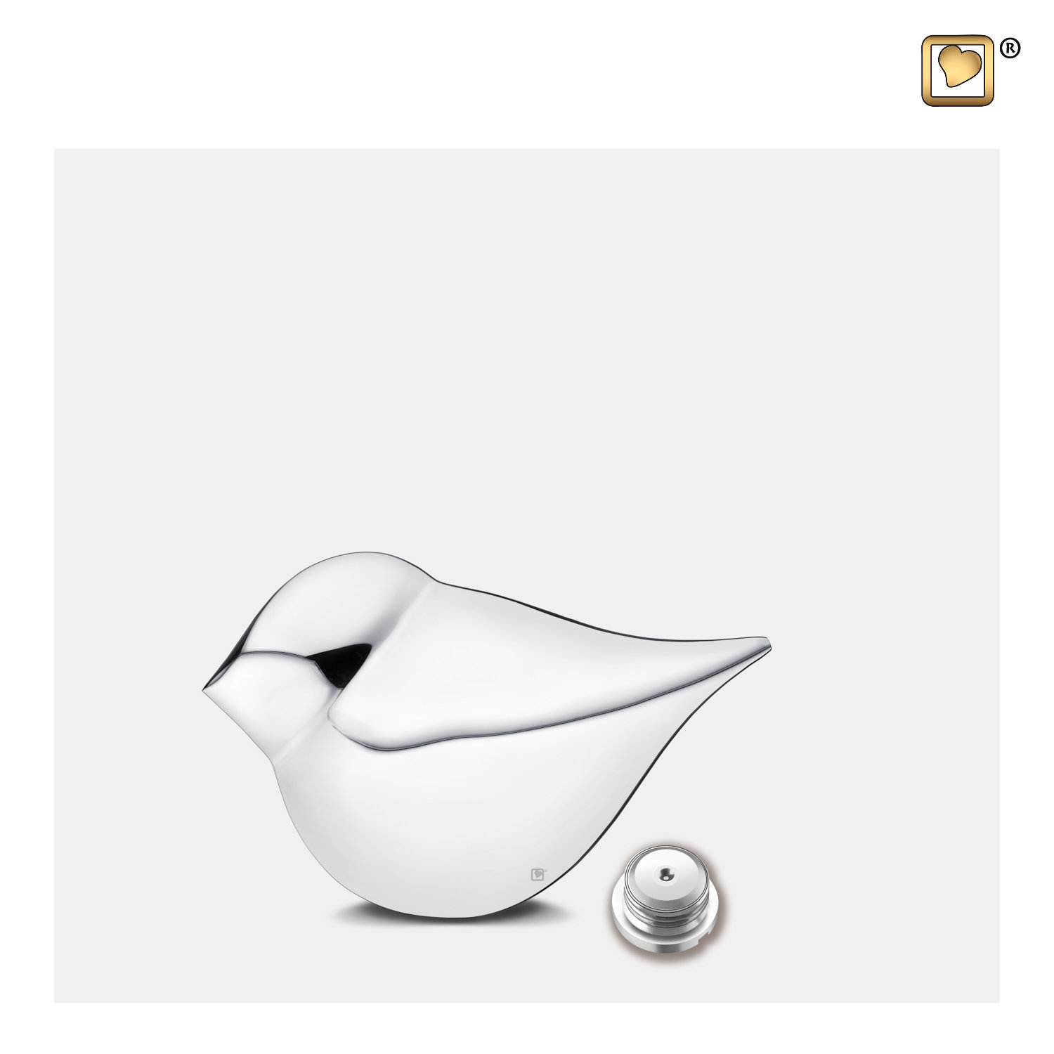 Glanzende Mini Vogel Urn - Afbeelding 3