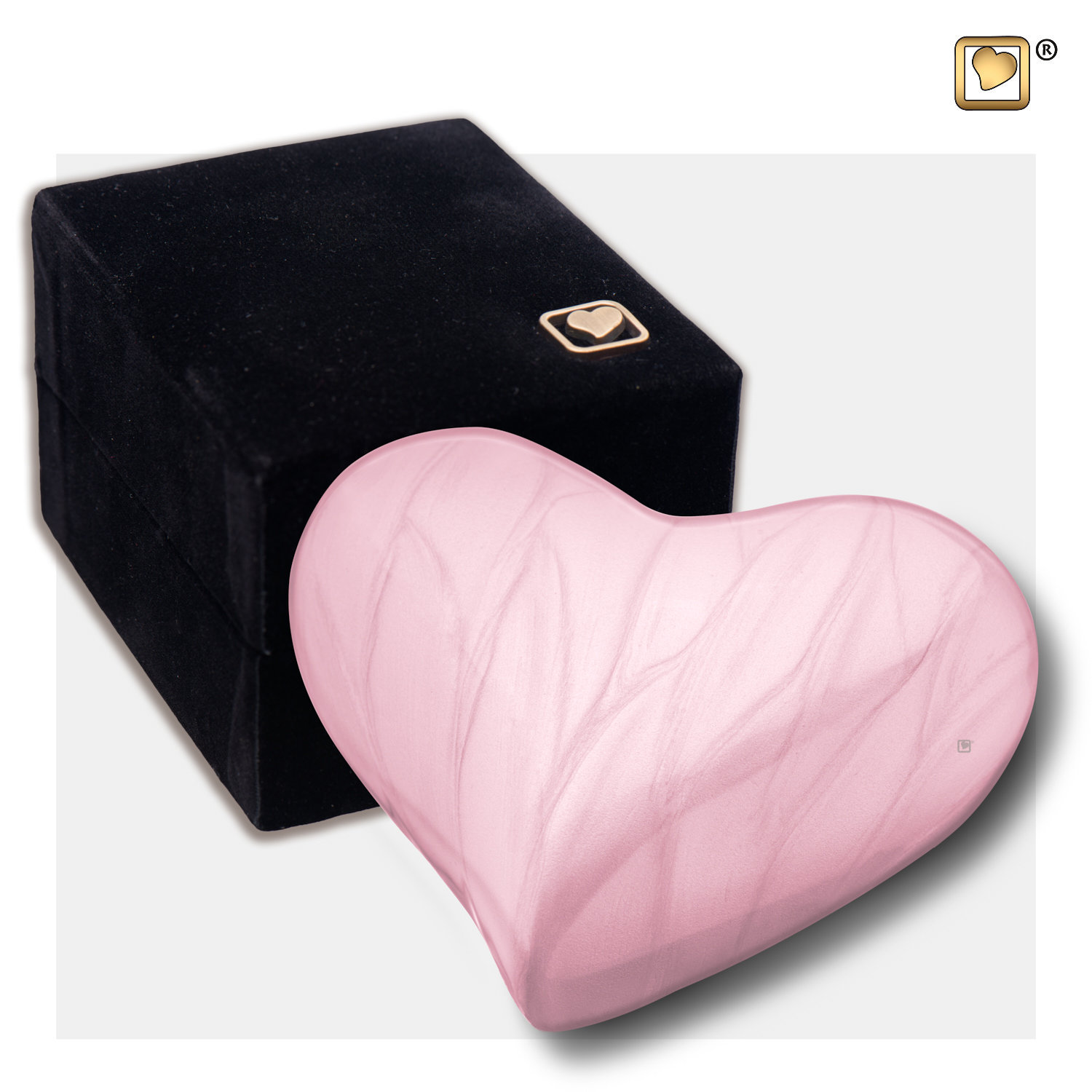 Mini Urn hart roze marmerlook - Afbeelding 3