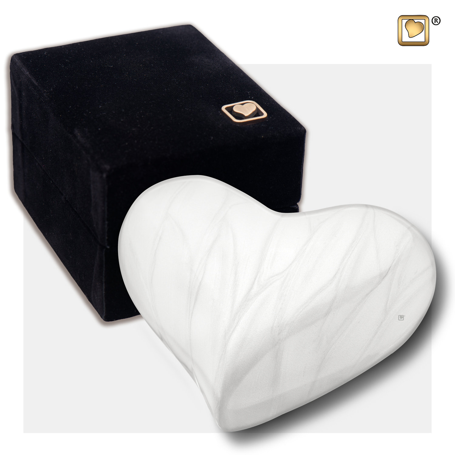Mini Urn hart marmerlook - Afbeelding 3