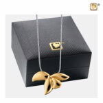 14k Gouden Orchidee Ashanger, Orchidee Ashanger, Orchidee Asjuweel, Asjuwelen, Urnhangers